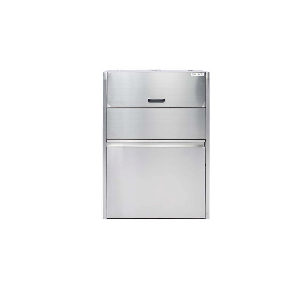 Egouttoir double en inox à ouverture manuelle - Hauteur de chargement abaissée