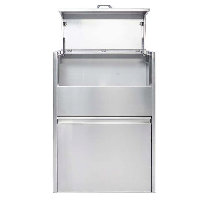 Egouttoir double en inox à ouverture manuelle - Hauteur de chargement abaissée