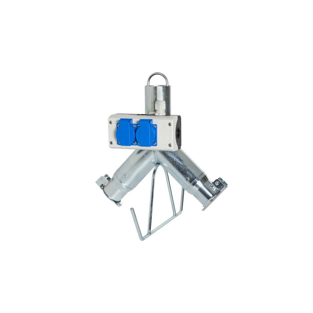 Point double avec électricité et interrupteur*