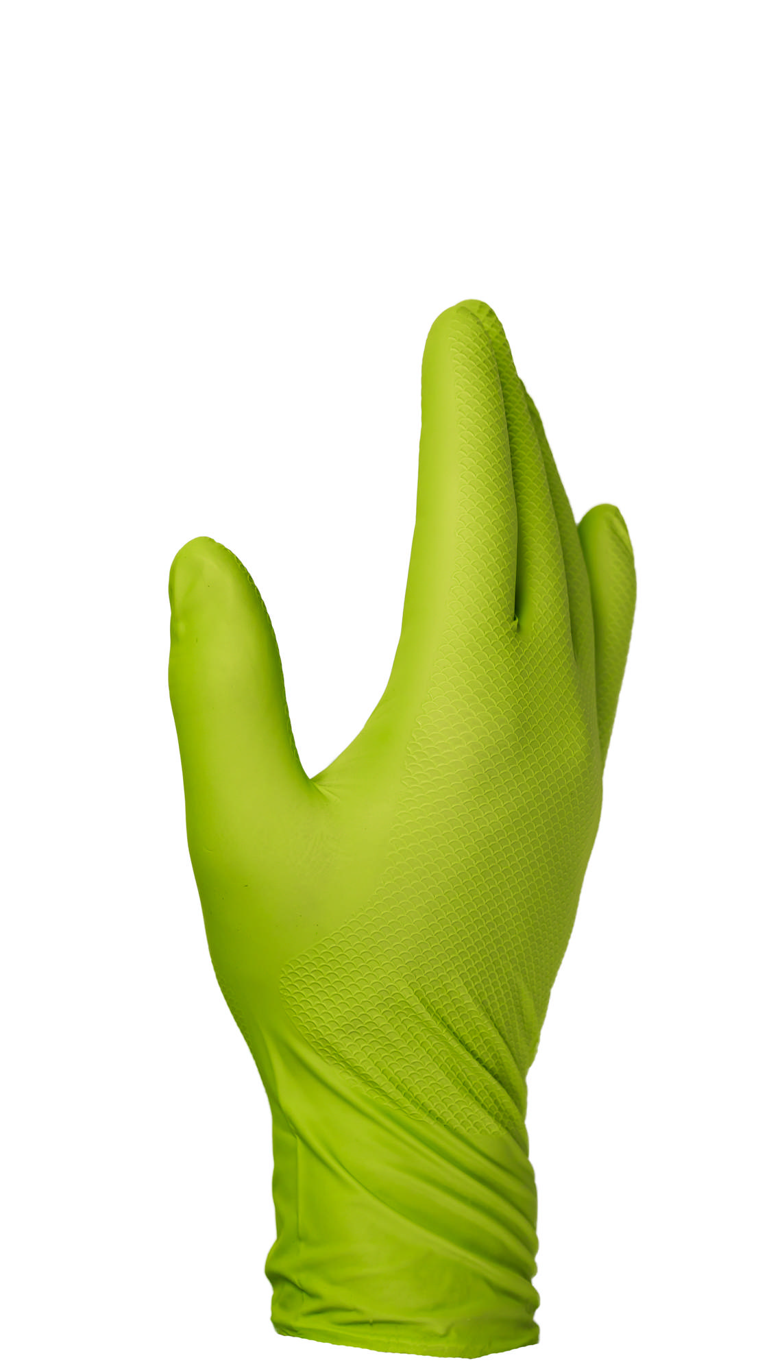GLG - Gants jetables nitril super grip vert lime - 50p.