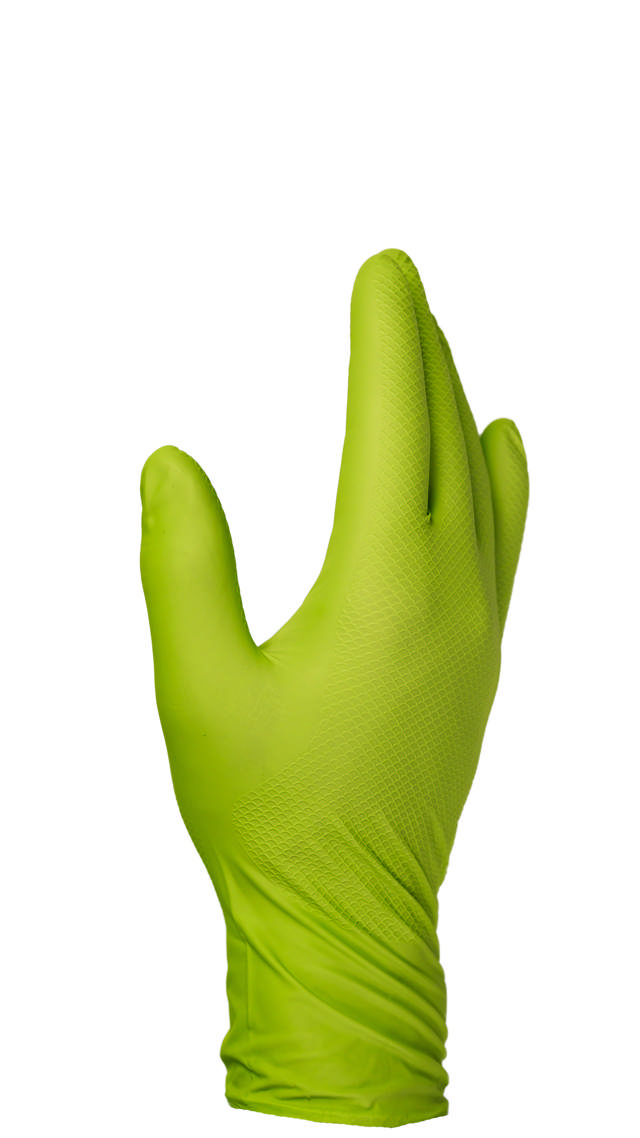 GLG - Super grip nitril wegwerphandschoenen limoengroen - 50st.