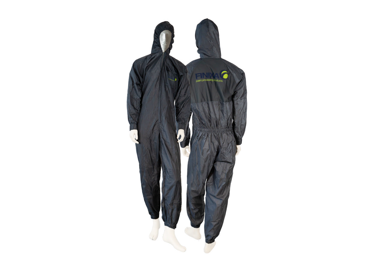 SOG - Polyester Lackieroverall grau mit Knieschutz