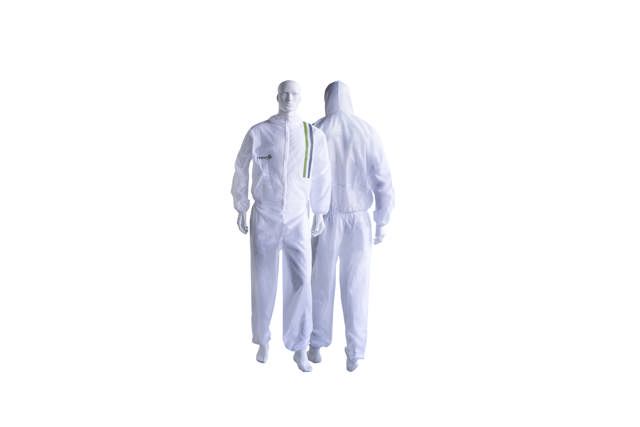 WSC 09 - Polyester spuitoverall wit  - L 50-52