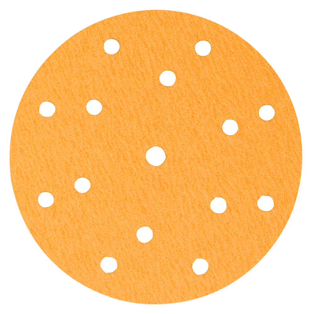 Schuurschijven – Geel Papier – ø 150 mm – 15 gaten